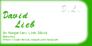 david lieb business card